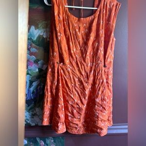 Free People Vibrant Orange Mini Dress